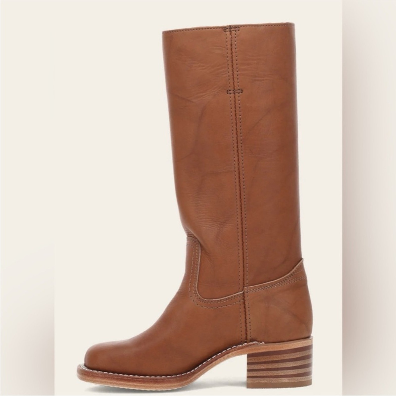 New! Frye Campus Boots In Saddle Brown Tan 14l Size 10 Women’s Cognac Tan